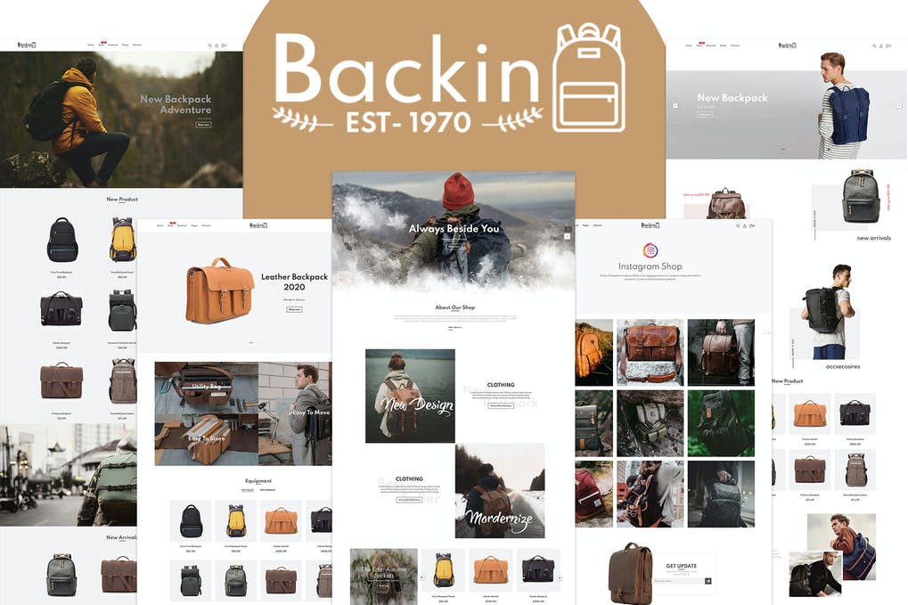 Free Backin Bags And Backpack Modern Shopify Theme Download