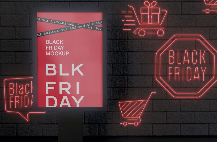 Black Friday Billboard Mockup Download