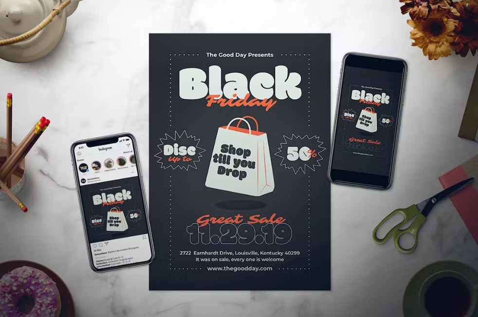 Black Friday Sale Flyer Set