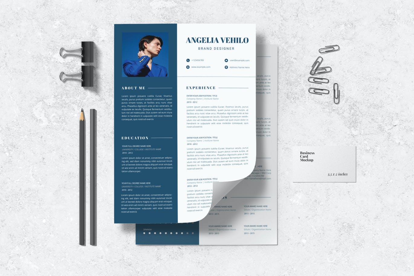 Free CV Resume & letter Template V.46