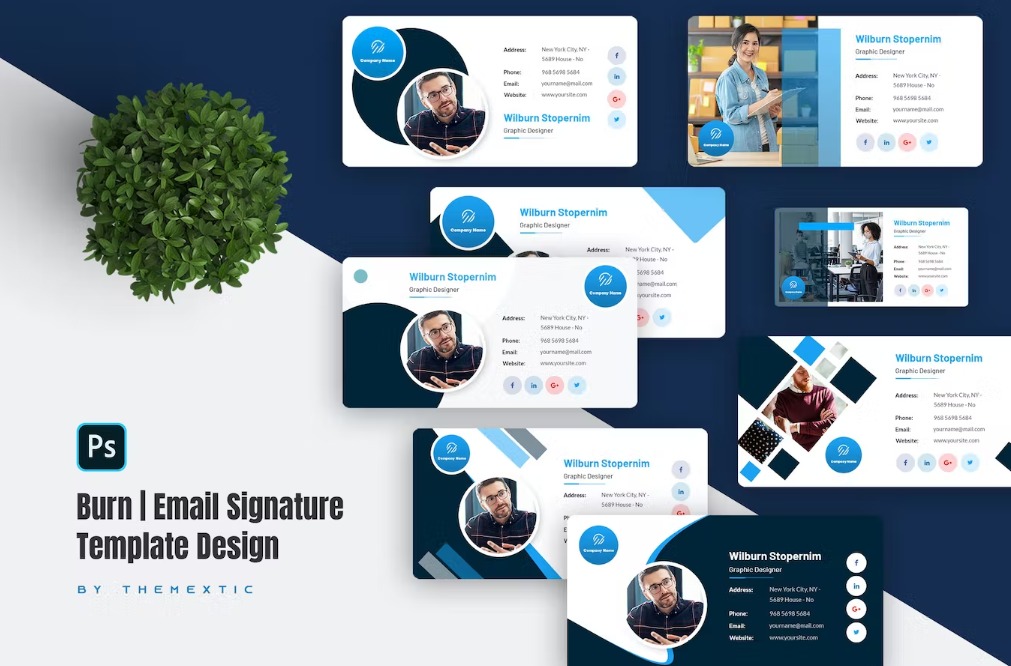 Burn Email Signature Template Design