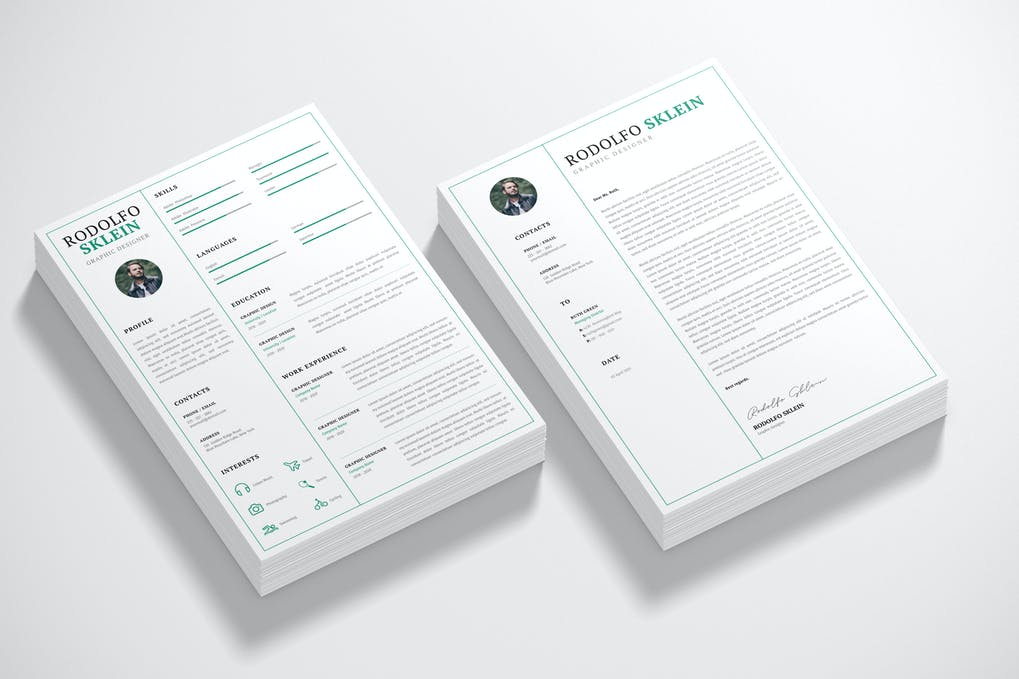 Free CV Resume & letter Template V.43