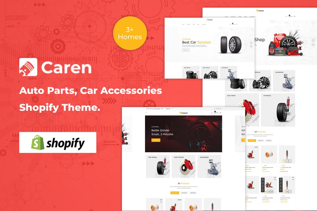 Free Caren Auto Parts Car Accessories Shopify Theme Download