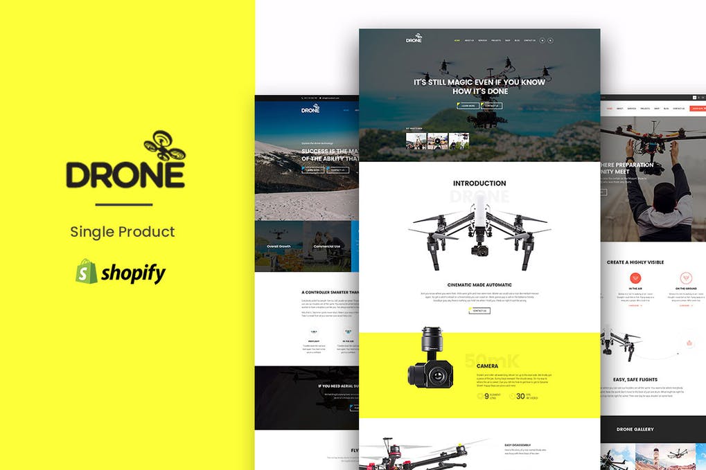 Free Drone Single Product Shopify Theme Download