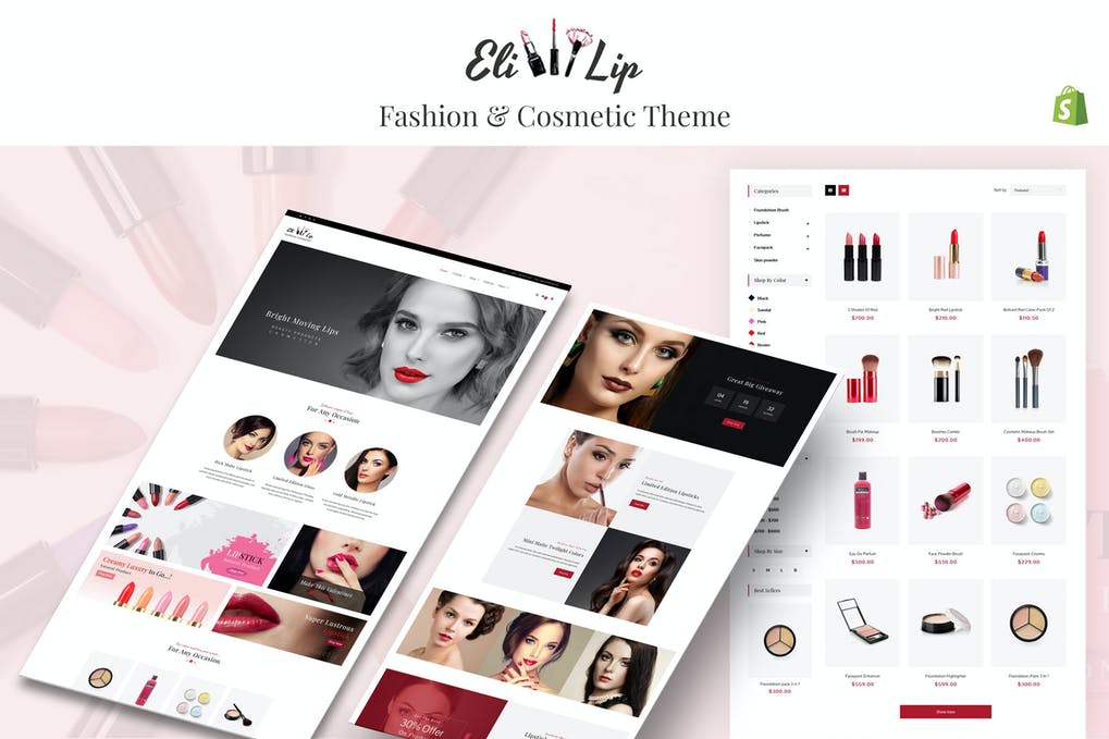 Free Eli Lipstick & Nail Polish Store Shopify Theme Download