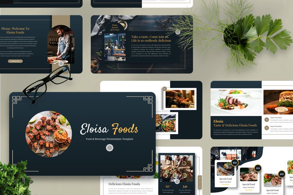 Free Eloisa Food & Beverage Powerpoint Template Download