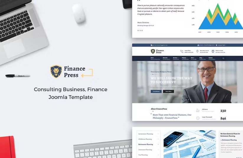 Free Finance Press Consulting Business Joomla theme Download