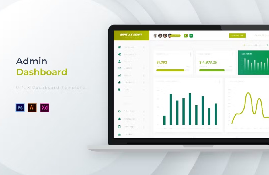 Free Barelle Dashboard Admin Template Download