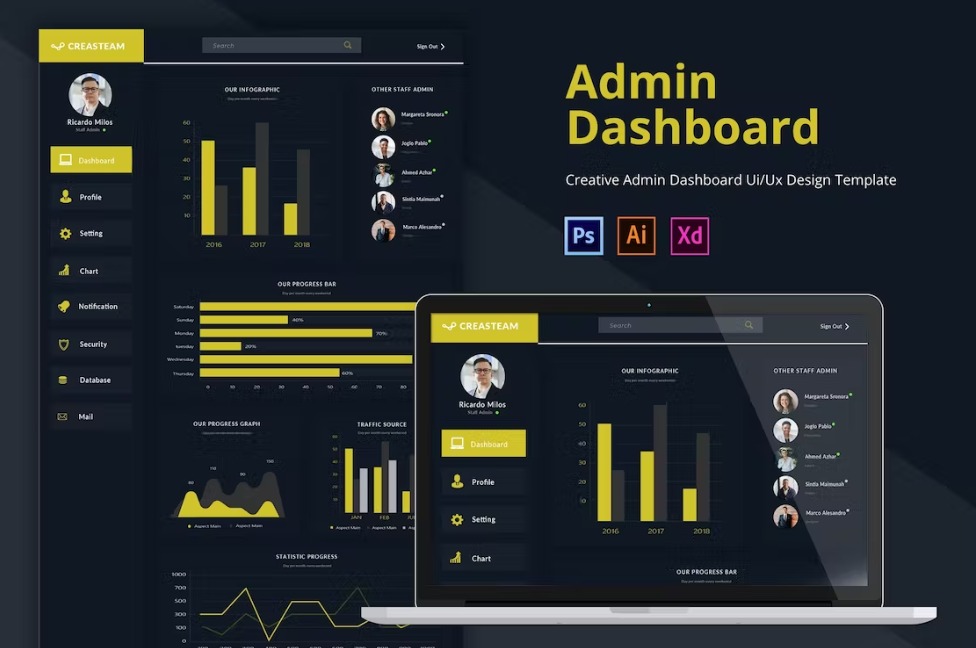 Free Creasteam Admin Dashboard Download