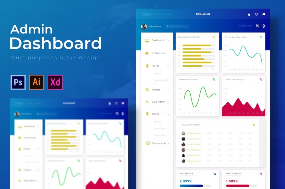 Free Dashadmin Dashboard Admin Template Download