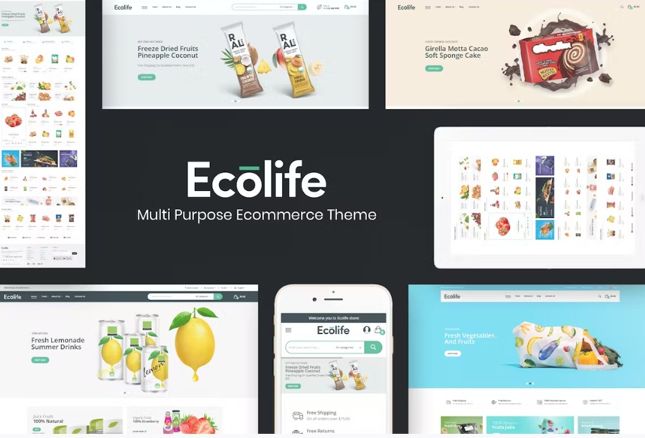 Free Ecolife Multipurpose Opencart Theme