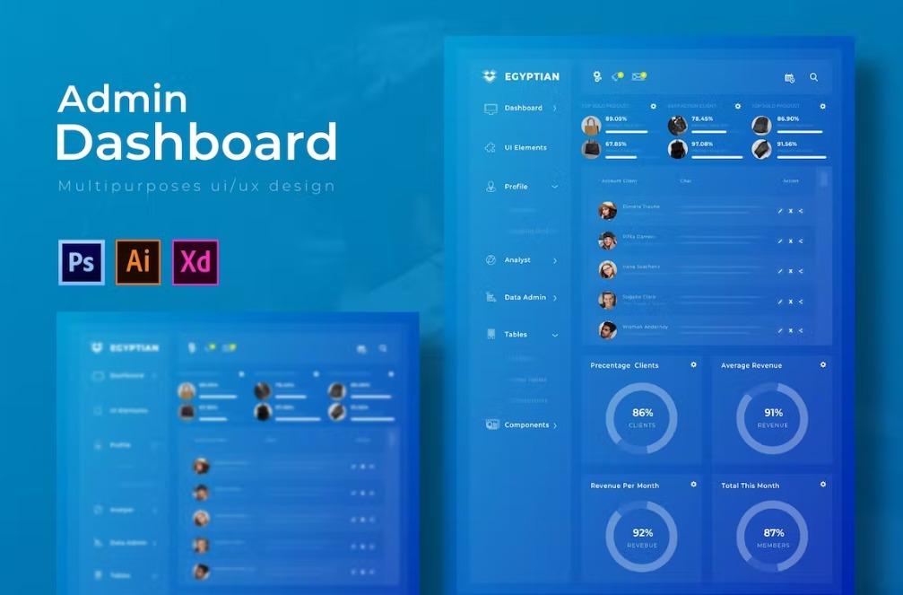 Free Egyptian Dashboard Admin Template Download