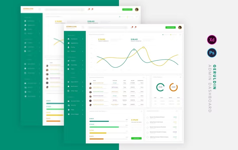 Free Gerruldin Admin Dashboard Download