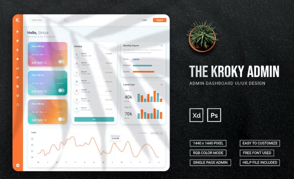 Free Kroky Admin Dashboard Download