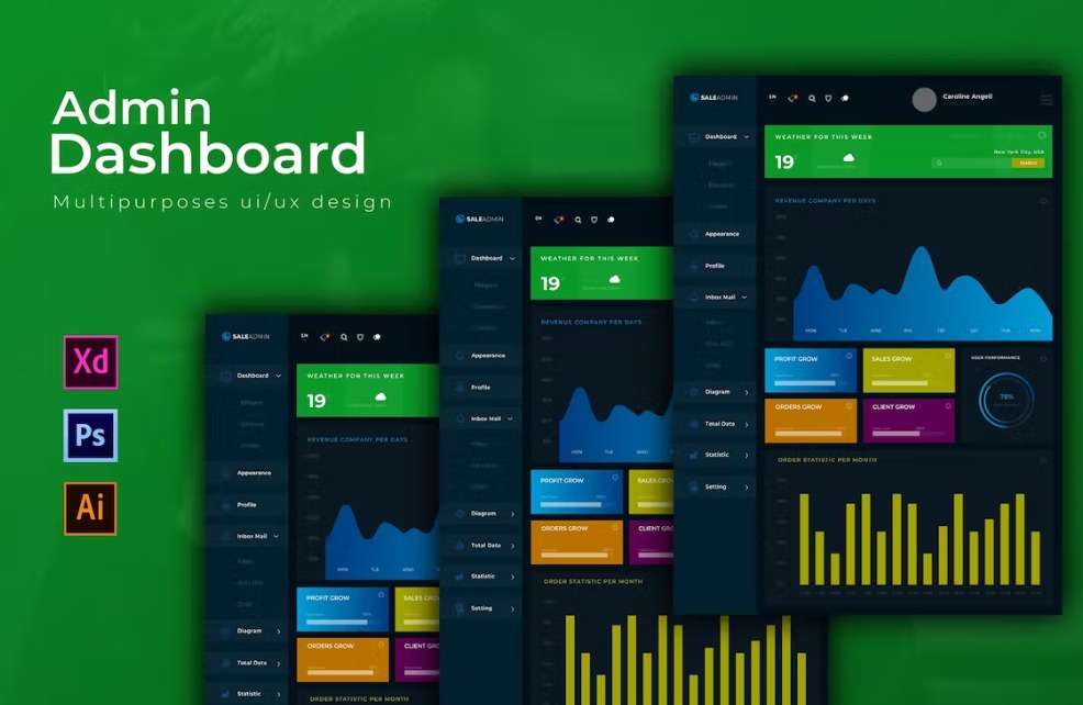 Free SaleAdmin Dashboard Admin Template Download