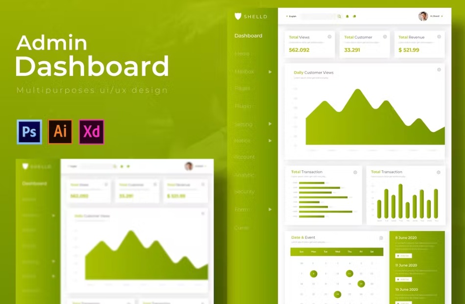 Free Sheld Dashboard Admin Template Download