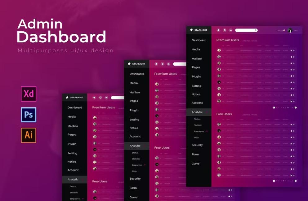 Free Starlight Dashboard Admin Template Download