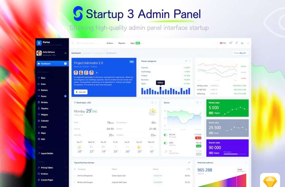 Free Startup 3 Admin Panel Download