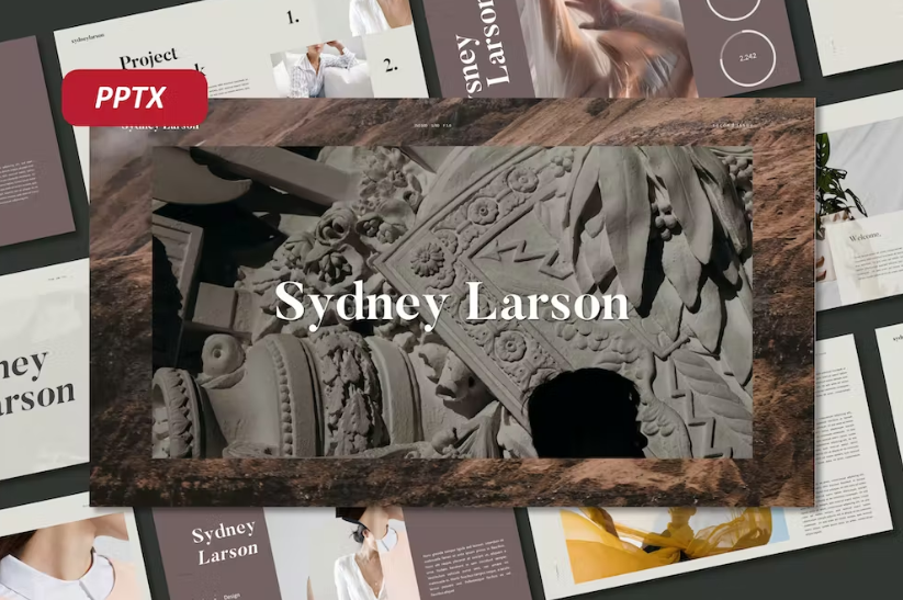 Free Sydney Larson Lookbook Presentaion Powerpoint Download