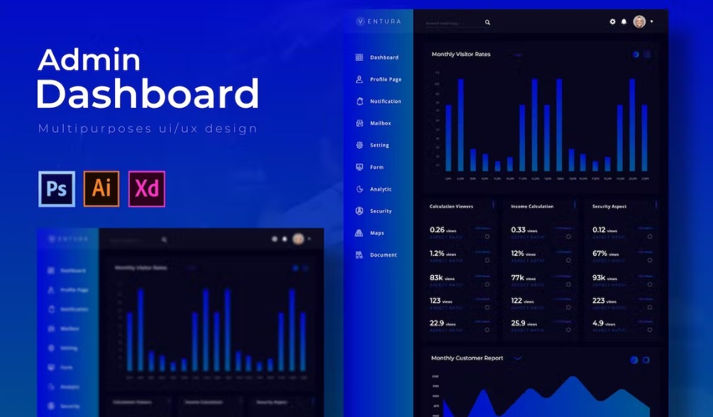 Free Ventura Dashboard Admin Template Download