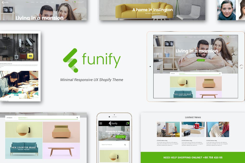 Free Funify Minimal Responsive Furnitur Shopify Theme Download