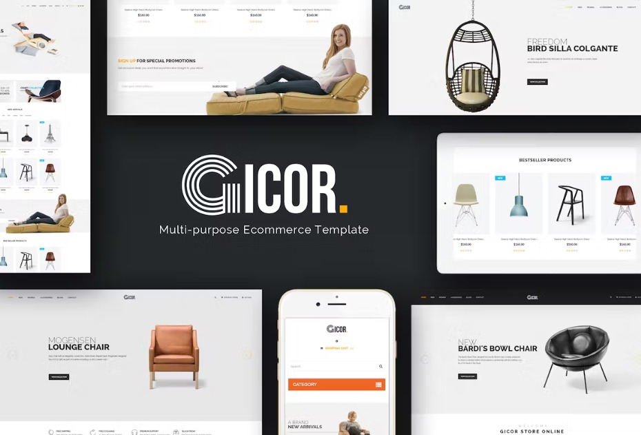 Gicor Furniture OpenCart Theme