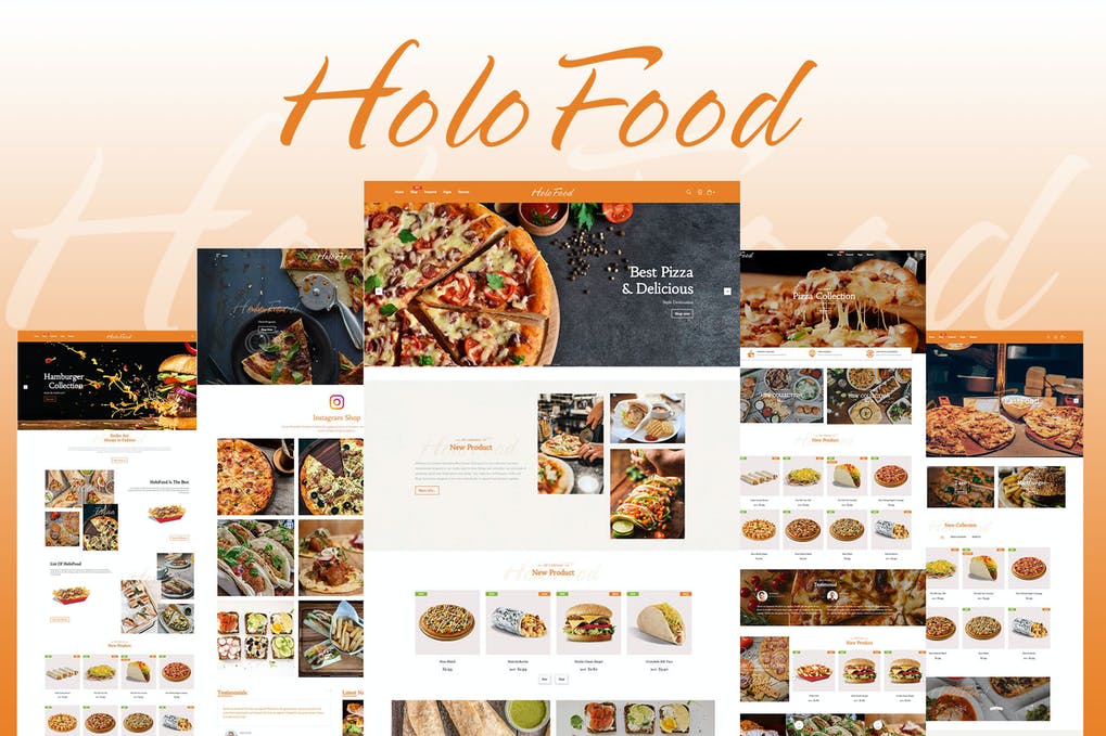 Free HoloFood Fast Food Restaurant Shopify Theme Download