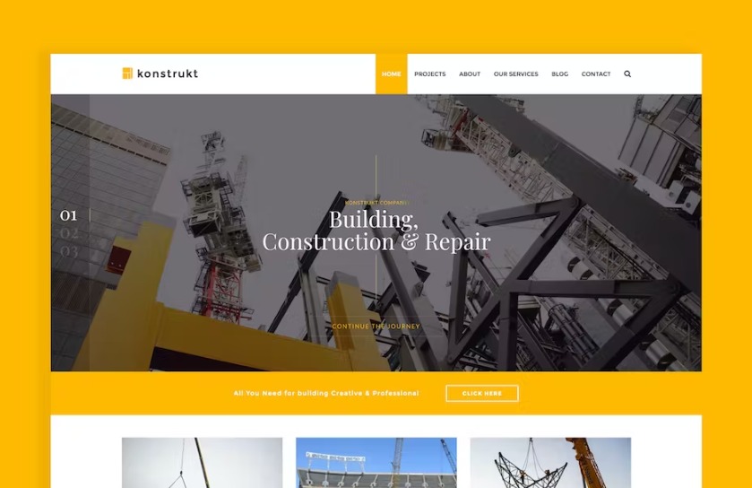 Free Konstrukt Construction Joomla Template Download