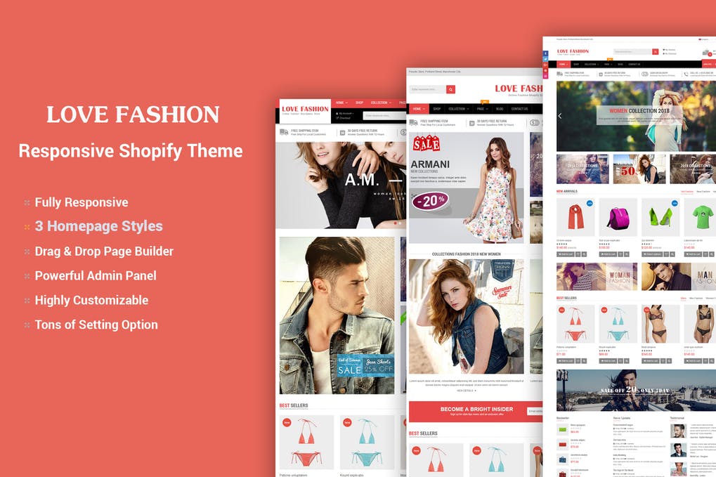 Free LoveFashion Drag Drop Builder Shopify Theme Download