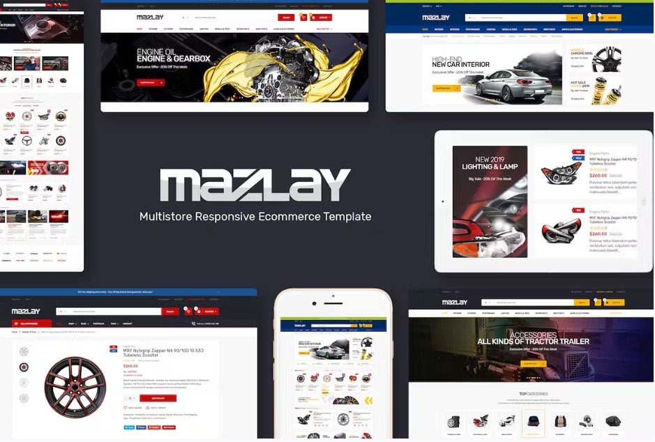 Mazlay Car Accessories OpenCart Theme