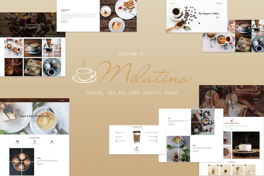 Free Milatino Coffee Tea and Cake Shopify Theme Download