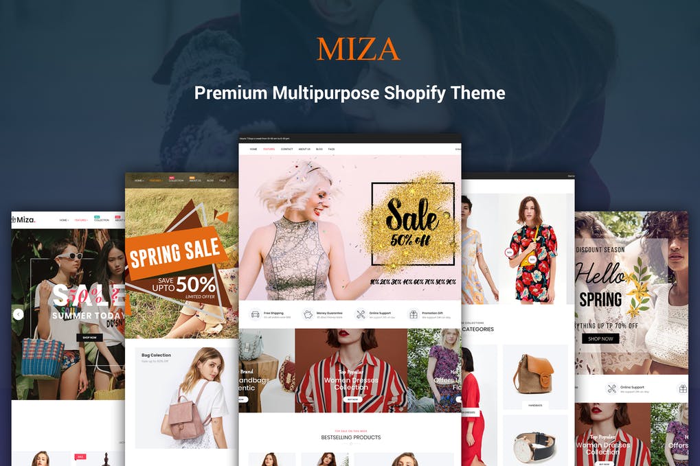 Free Miza Clothing and Fashion Bootstrap 4 Shopify Theme Download