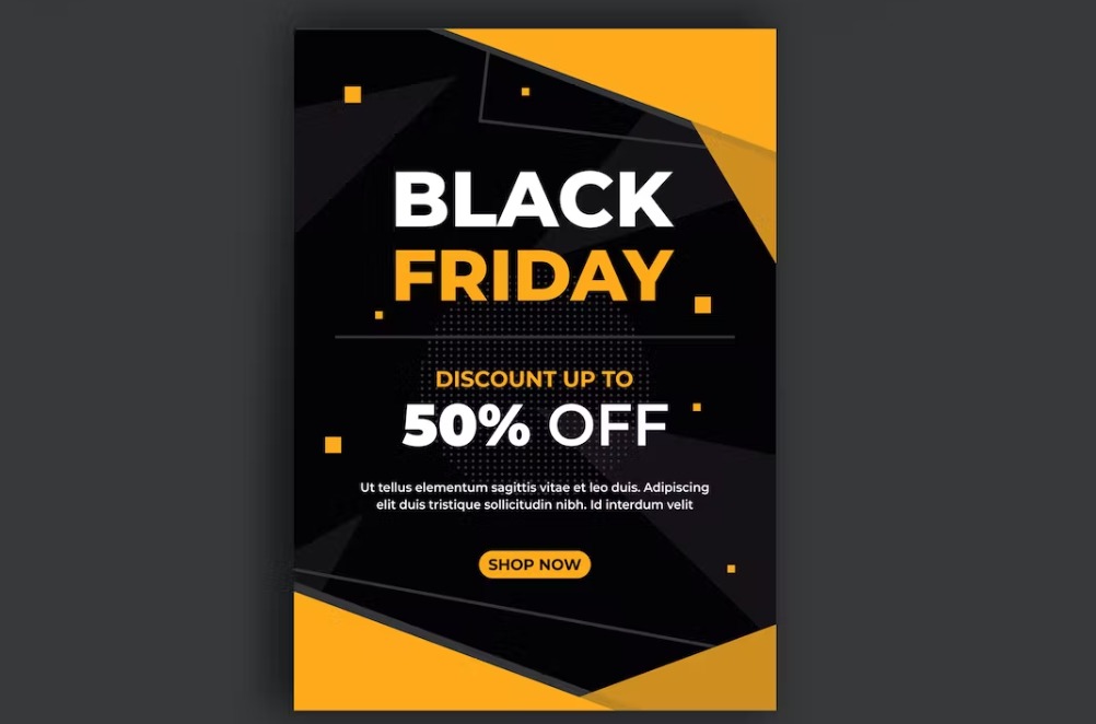 Free Modern Black Friday Poster Template Download