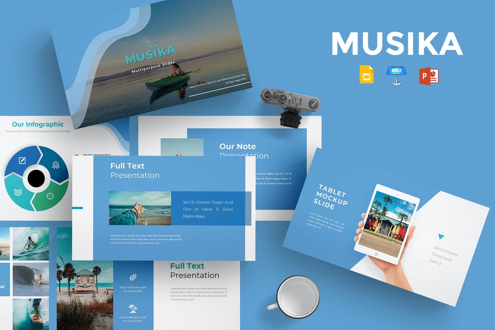 Free Musika Powerpoint Presentation Template Download