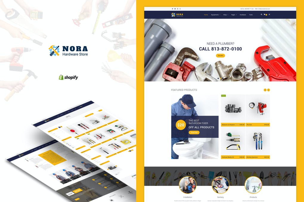 Free Nora Hardware Store Shopify theme Download