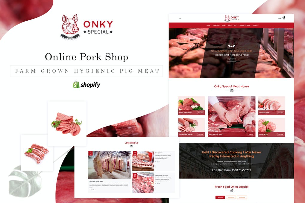 Free Onky Pork Meat Shopify Theme Download