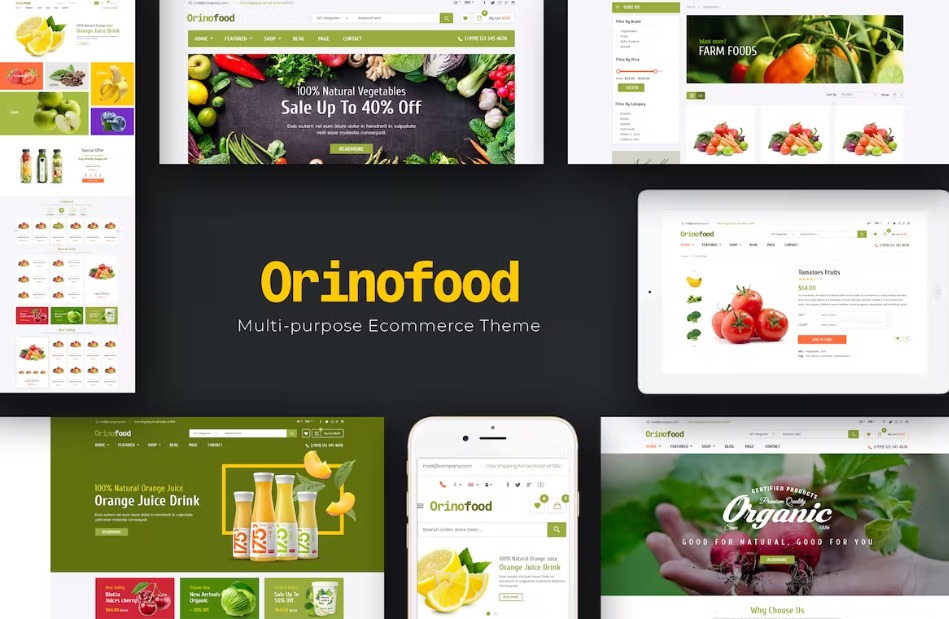 Orinofood Organic Opencart Theme