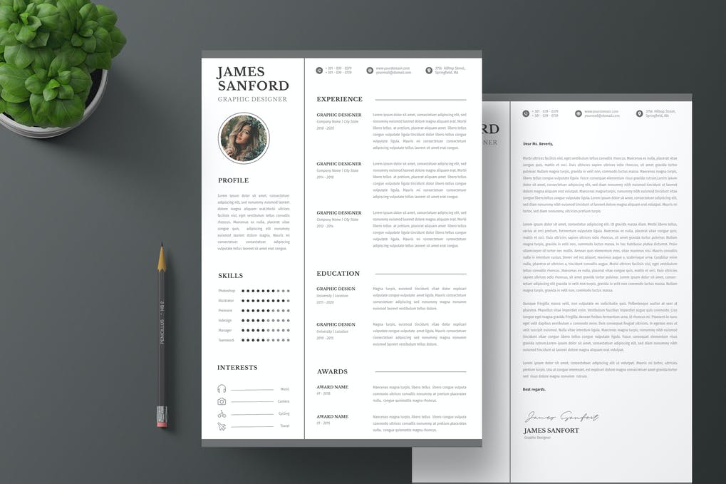 Professional Resume & Letter Template Vol.07