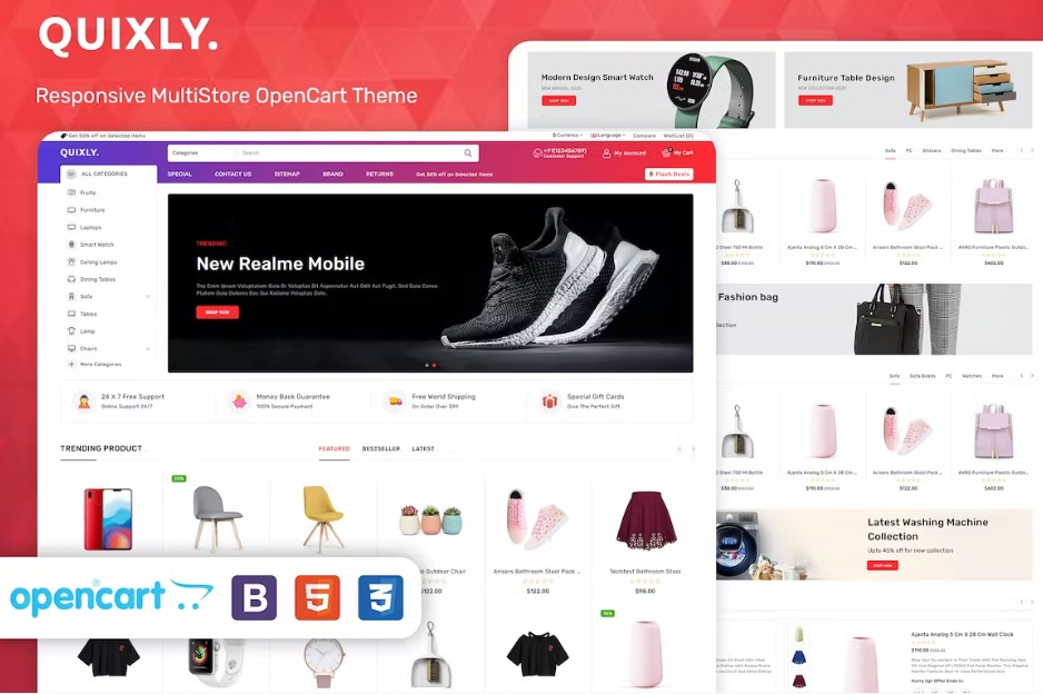 Quixly Multipurpose Opencart Responsive theme