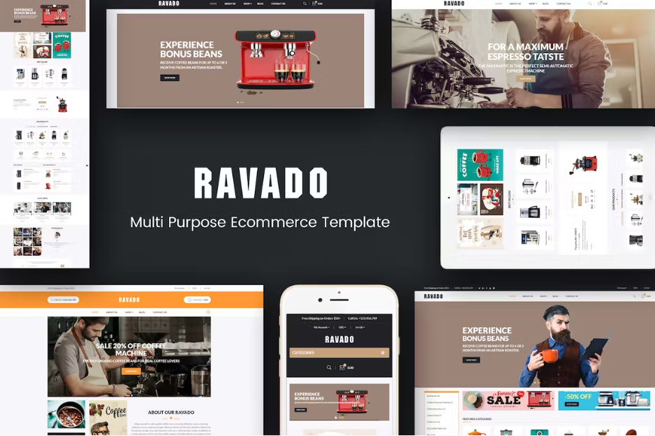 Ravado Coffee Shop Opencart Theme