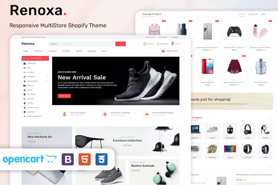 Renoxa Multipurpose Opencart Responsive theme