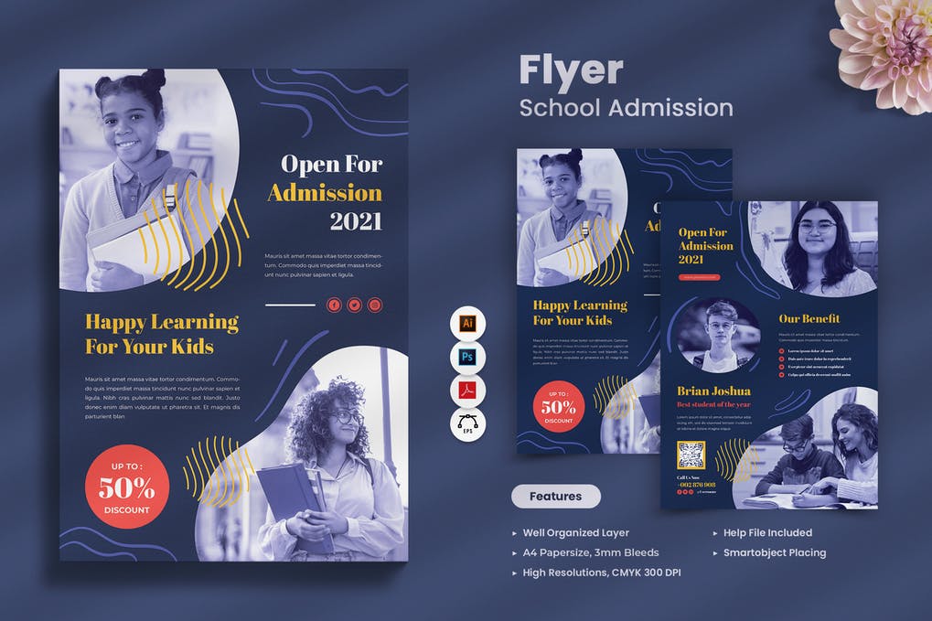 Free School Admission Flyer Download