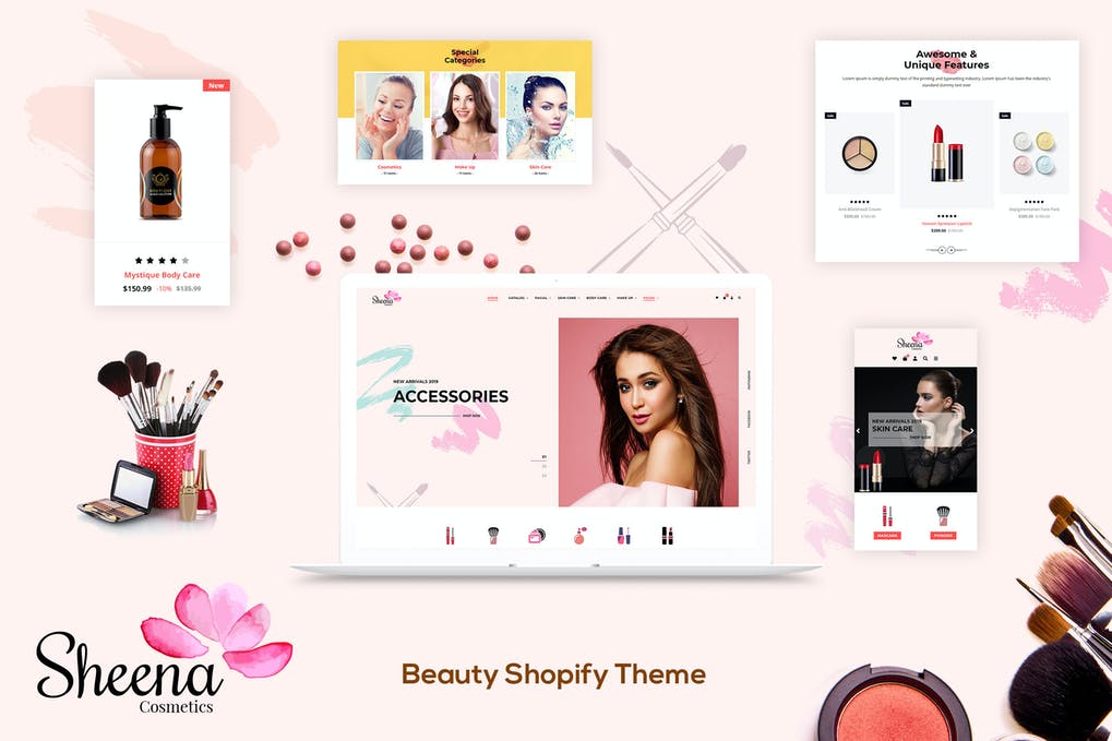 Free Sheena Cosmetics Shopify Theme Download