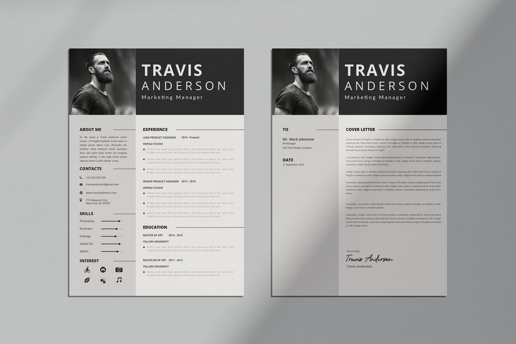 Simple CV Resume & Cover Letter Template