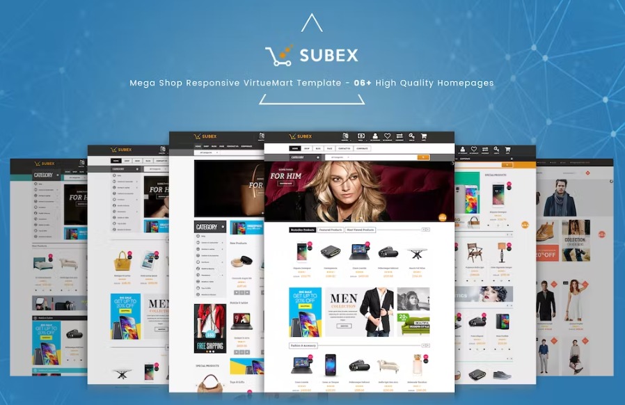 Free Subex Mega Shop Responsive VirtueMart Template Download