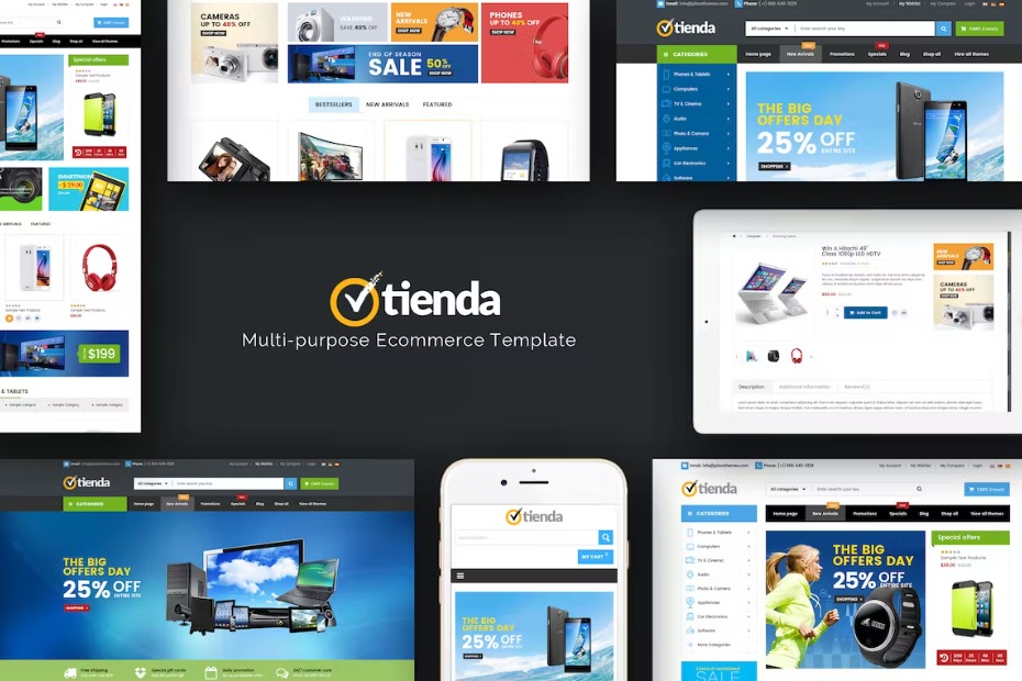 Tienda Technology OpenCart Theme