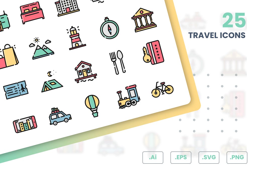 Free Travel Icons Set Download