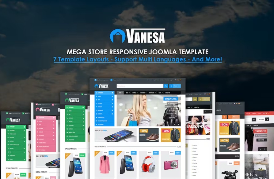 Free Vanesa Mega Store Responsive Joomla Template Download