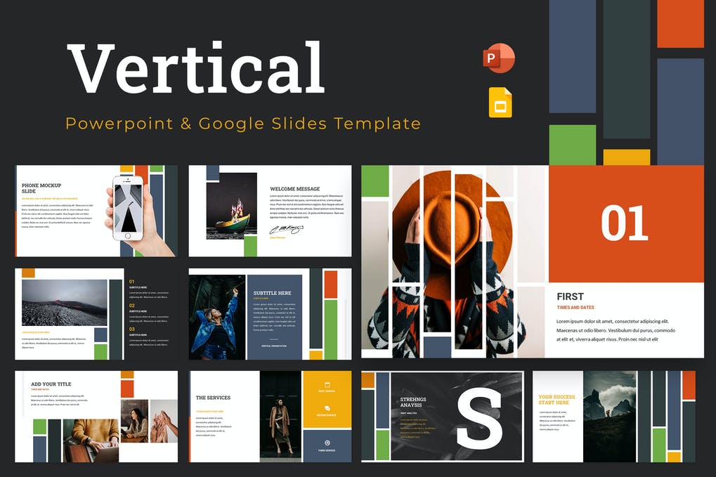 Free Vertical Powerpoint & Google Slides Template Download