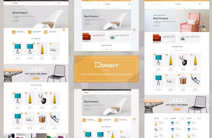 Free Vina Dongky Minimal VirtueMart Joomla Template Download